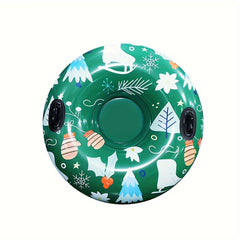 Christmas PVC Inflatable Skiing Ring Pad Coldproof Cushion