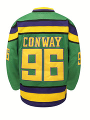 Men's Long Sleeve Ice Hockey Jersey 96 Retro Duck Stitched Sweatshirt