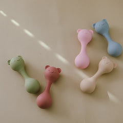 Colorful Silicone Kids Sand Hammer Soft Grip Rattle Toy