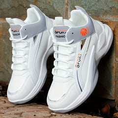 Men's High Top Basketball Shoes Comfy Non Slip Lace Up Durable Sneakers