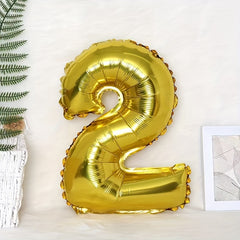 40 Inch Light Golden 0 9 Number Birthday Party Balloons Set