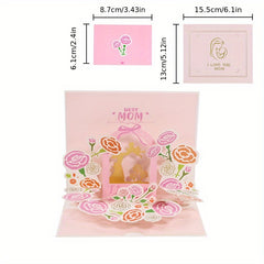 3D Floral Bouquet Greeting Cards for Mom