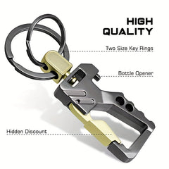 Metal Key Ring Bottle Opener Carabiner Keychain Clip