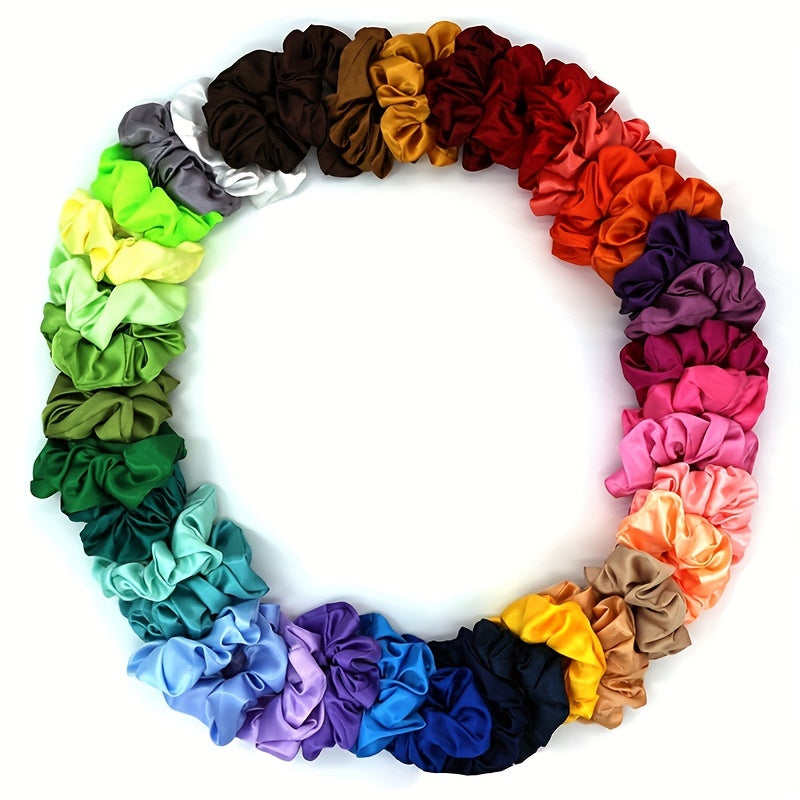 Large Scrunchies Hair Tie Solid Style Hair Rope Elastic Ponytail Holder
