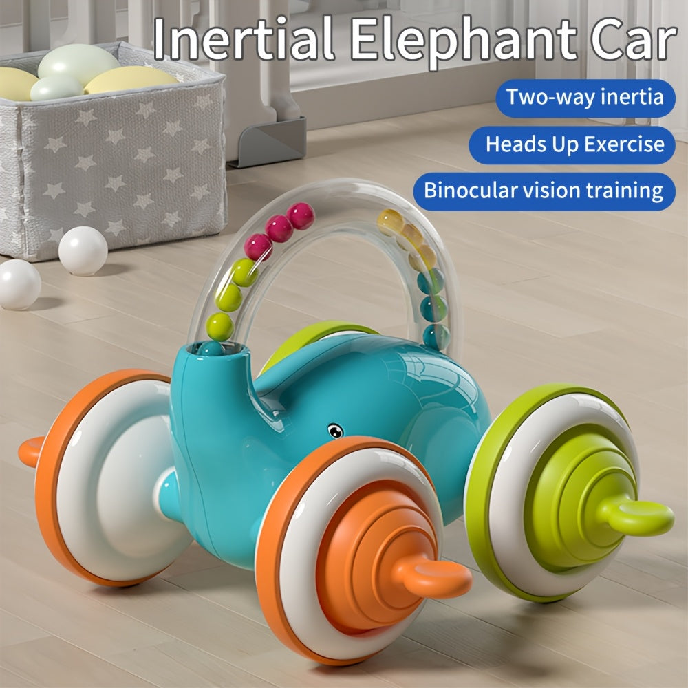 Inertial Elephant Car with Rattles Grip Toy