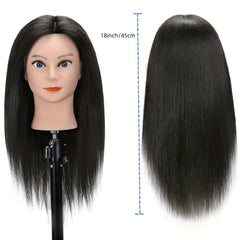 Long Straight Hair Mannequin Head for Hairdresser Training