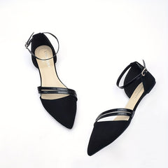 Women's Flat Sandals Lightweight Pointed Toe Buckle Strap Shoes
