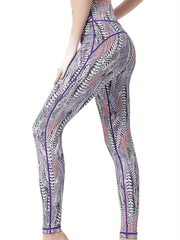 Personality Printed Fitness Yoga Pants High Waist Slim Fit
