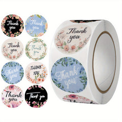 500pcs Thank You Sticker Round Labels Dragees Candy Bag Wedding Stickers