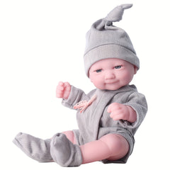 Newborn Baby Doll Soft Vinyl Pure Wool Outfit Bright Pink & Light G