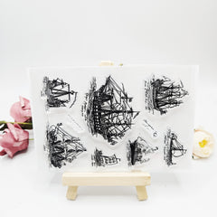 1pc Boat Transparent Stamp DIY Card Making Gift