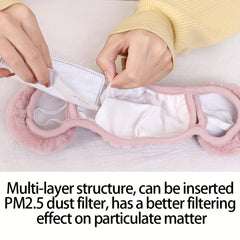 Cotton Winter Masks With Valve, Warm Mask With Goggles, PM2.5 Filter