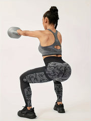High Stretch Seamless Yoga Pants Slim Fit Seamless Yoga Leggings