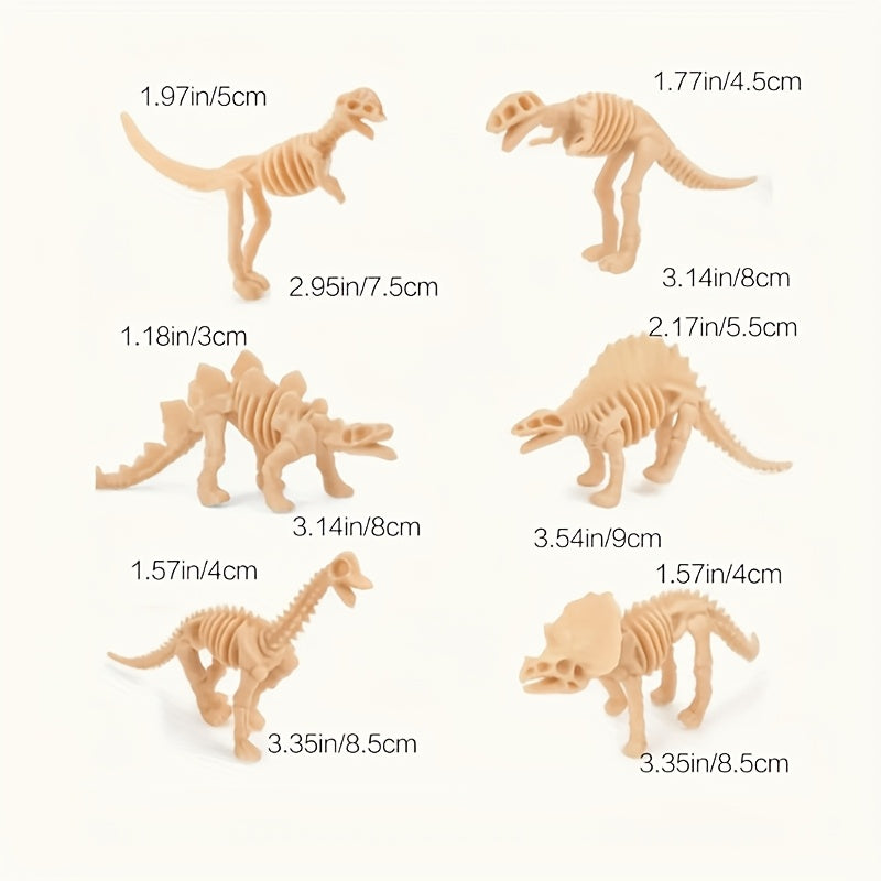 Mini Dinosaur Skeletons Set - 18pcs Realistic Figures