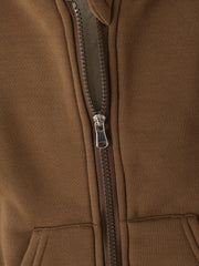 Boys Brown Hoodie Jacket