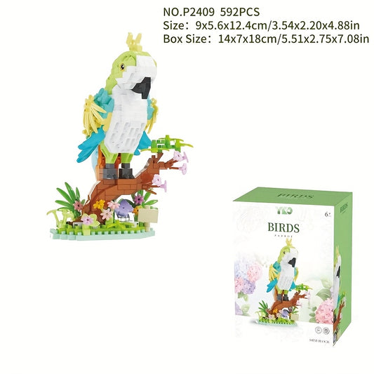 Bird Family Building Blocks Toy Mixed Animal Figurine Educational Creative Play