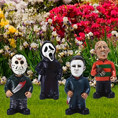 Scary Garden Gnome Nightmare Killer Statue Halloween Decoration