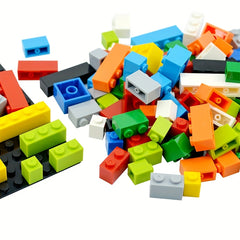 130pcs Bulk Building Blocks City DIY Creative Thick Bricks Educational Toys