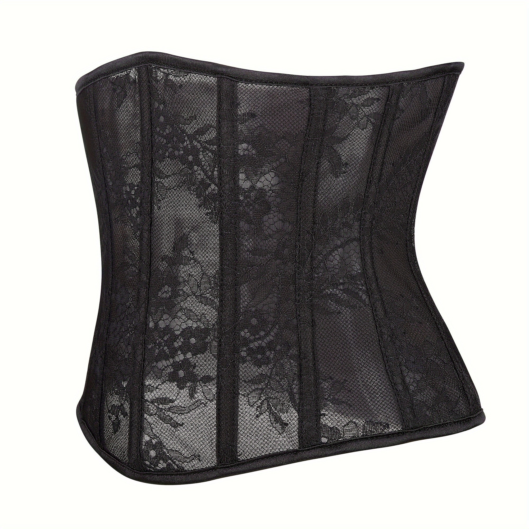 Lace Stitching Tummy Wrap Tummy Control Zipper Slimming Belly Belt