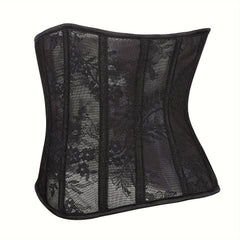 Lace Stitching Tummy Wrap Tummy Control Zipper Slimming Belly Belt