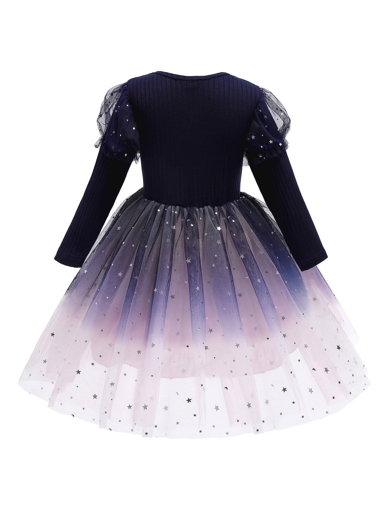 Girls Puff Sleeve Tutu Princess Dress for Christmas Party