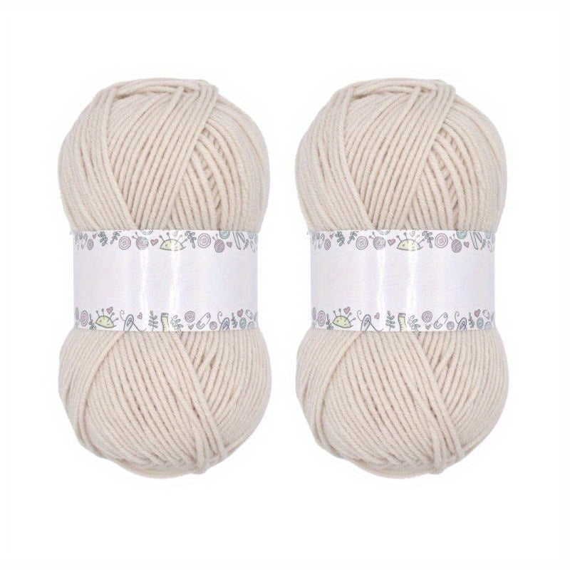 2pcs Acrylic Crochet Yarn Soft Cotton Yarn for Hand Knitting Crocheting