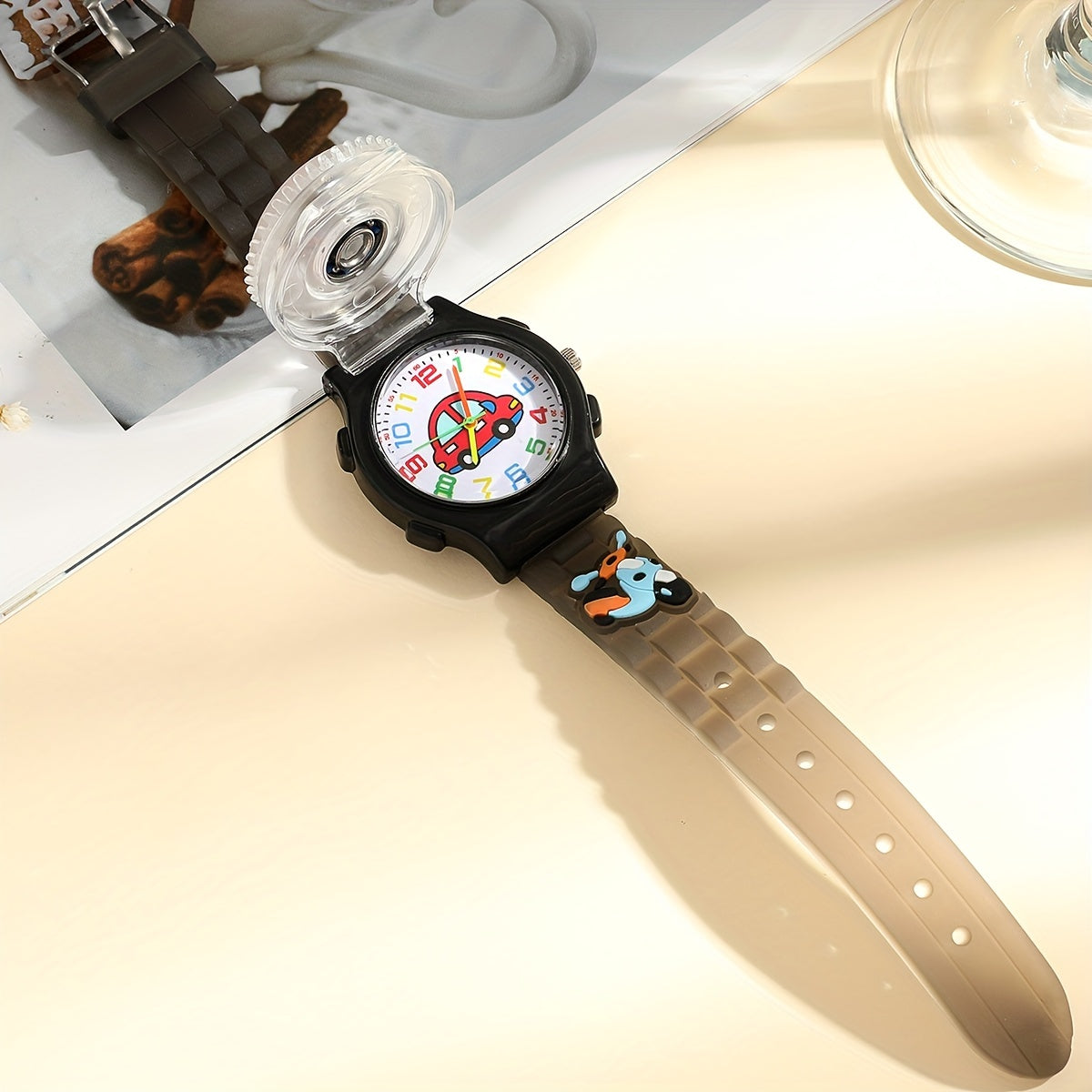 Gradient Car LED Fidget Spinner Watch Gift For Kids