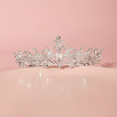 Silver Rhinestone Princess Tiara for Girls