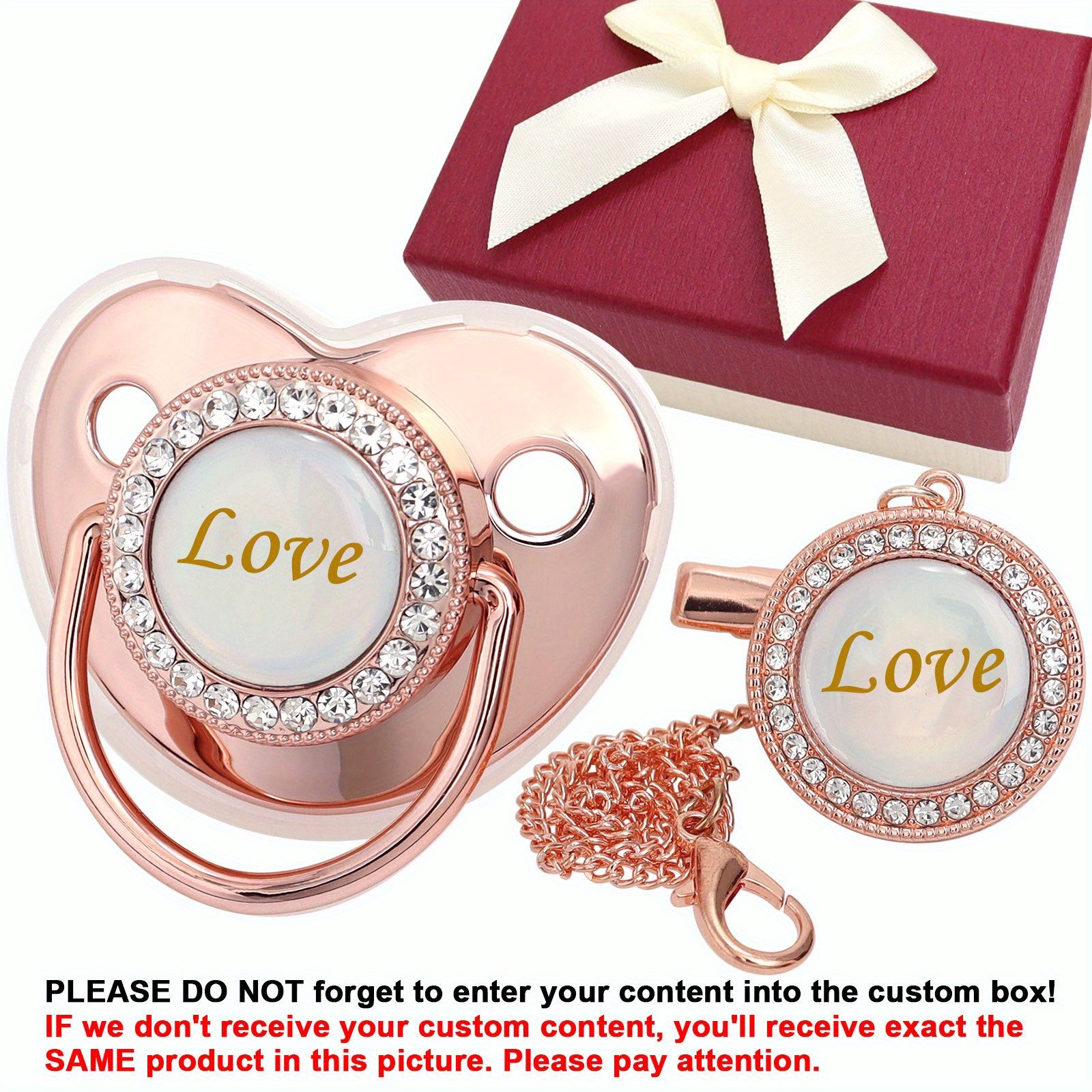 Glitter Crystal Personalized Pacifier for Baby