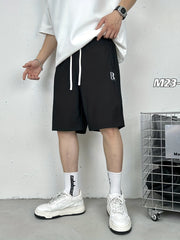 Men's Letter Print Comfy Nylon Shorts - Summer Basketball Fitness