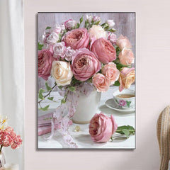 5D Flower Car Diamond Painting 30X40cm Round Diamond Decorative Painting