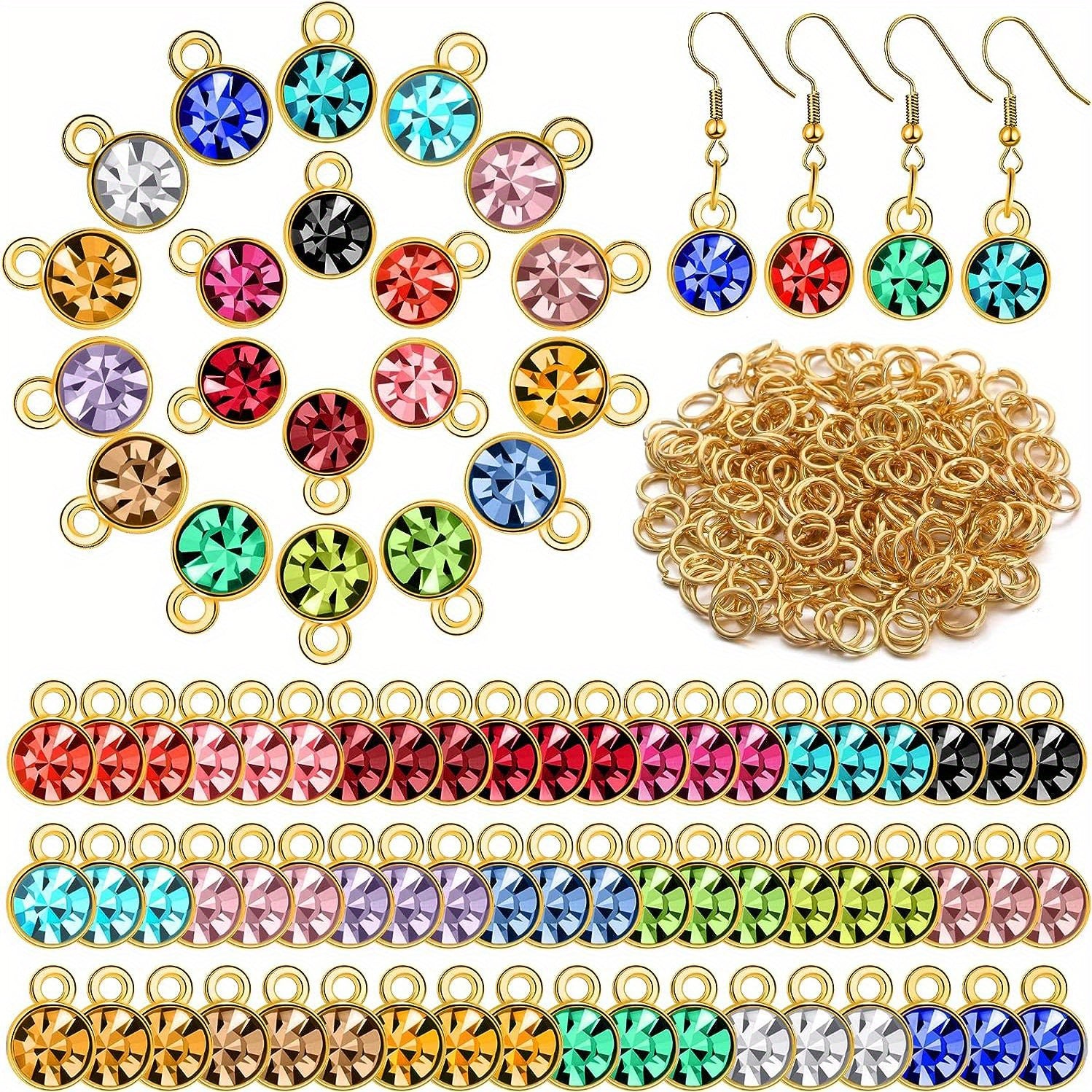 220pcs Birthmark Jewelry Set Earring Glitter DIY Necklace Bracelet Making