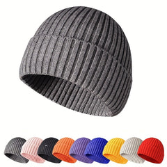 Kids' Windproof Wool Knit Beanie Hat with Ear Protection