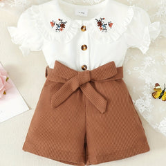 Baby Girls Flowers Puff Sleeves Romper Cute Summer Clothes
