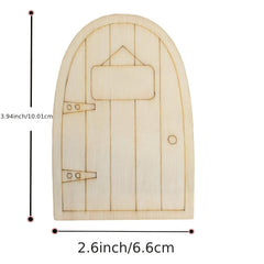 12pcs Mini Fairy Door Wooden Craft Kit Unfinished DIY Fairy House Accessories