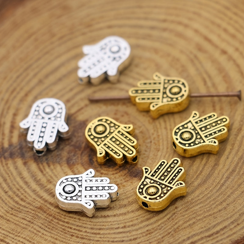 20Pcs Fatima Hand Loose Spacer Beads Jewelry Making DIY Craft