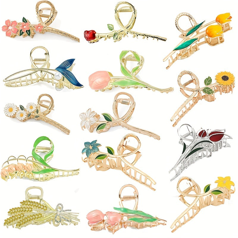 Flower Series Hair Clips for Women Girls