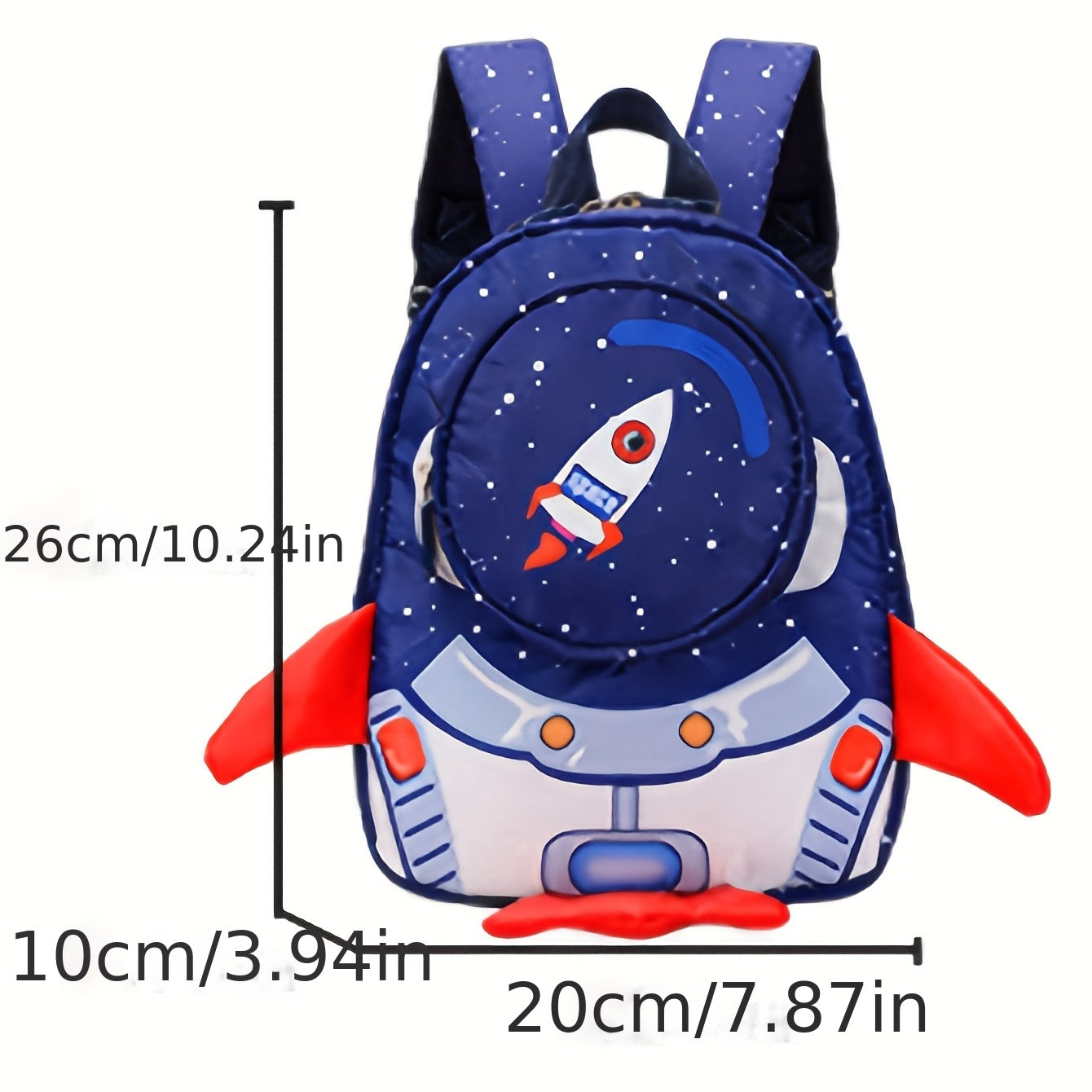 Space Rocket Kids Backpack with Rein