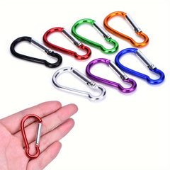 5pcs Aluminum Carabiner D Ring Key Chain Clip Snap Hook Camping Keyring
