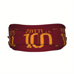 Messi Football Headband Maroon/Golden Accents Breathable Yoga & Running Headband