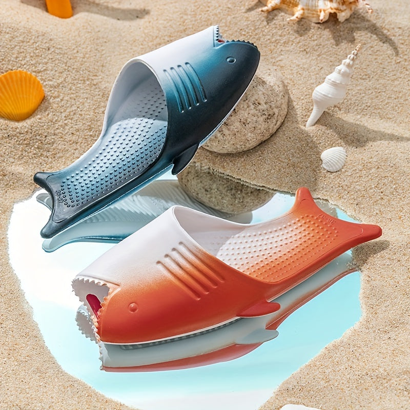 JIAGEYA Fish Shape Slippers For Boys Lightweight Non Slip Indoor Outdoor Slipper