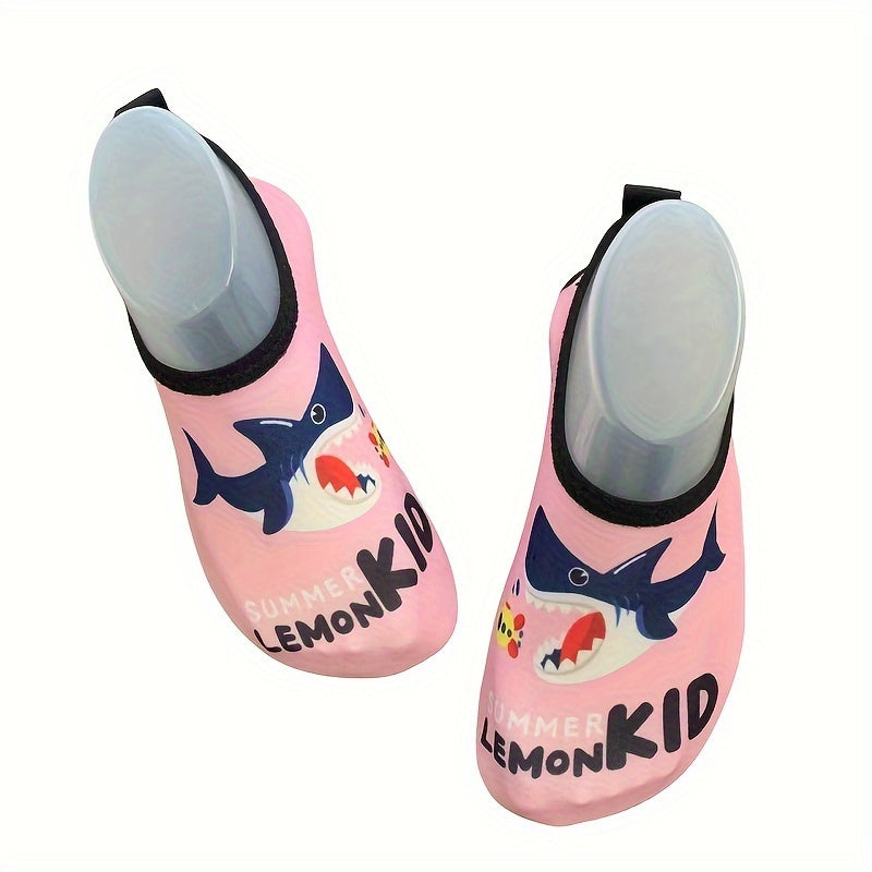 Girl's Shark Pattern Water Socks Non Slip Shoes