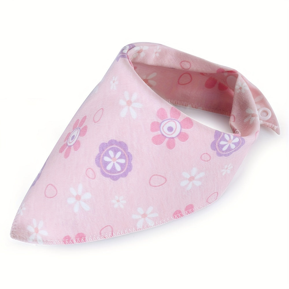 6 Months Baby Teething Triangle Cotton Bib Soft And Eco Friendly Printed