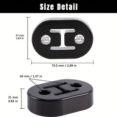 4pcs Universal Rubber Exhaust Hanger Muffler 2 Hole 0.47in Insulator Support