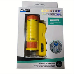 Kids LED Handheld Mini Microscope Toy for Biology Exploration