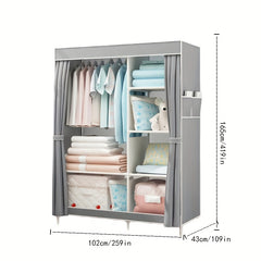 Large Clothes Storage Closet With Side Pockets
