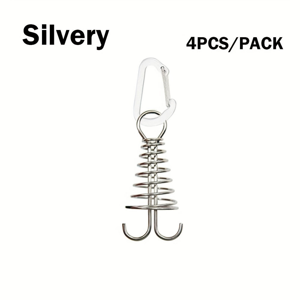 4pcs Spiral Spring Octopus Deck Nails With Hooks