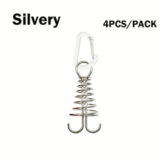 4pcs Spiral Spring Octopus Deck Nails With Hooks