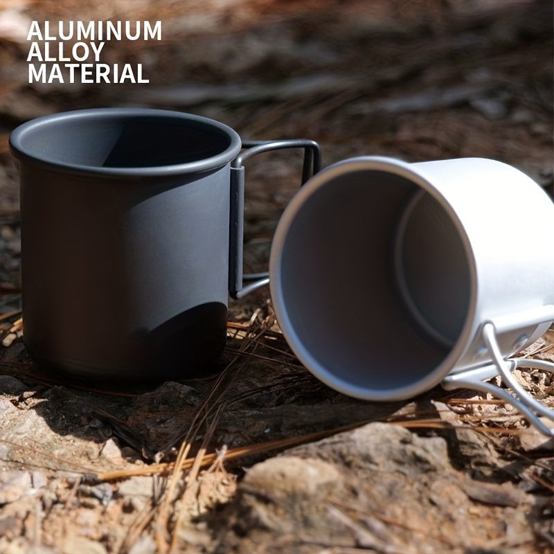 Outdoor Camping Aluminum Folding Water Cup With Foldable Handles
