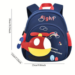 Kindergarten School Bag Cartoon Backpack with Chest Strap for Boys Girls